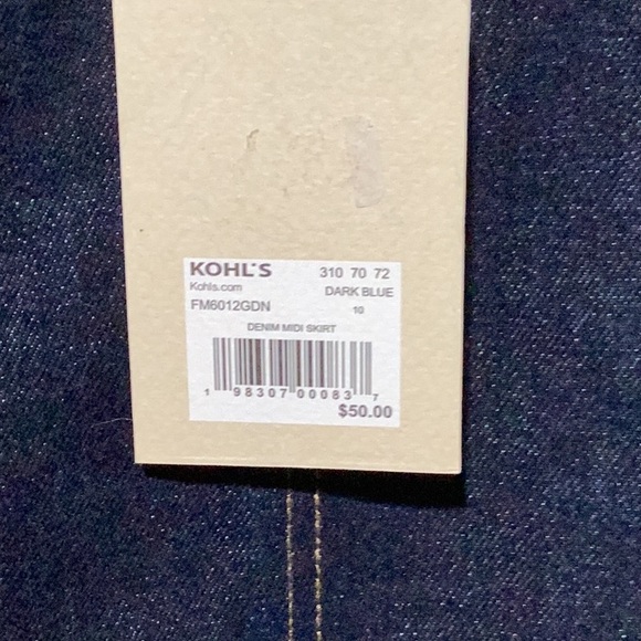 Farmers Market Dark Heavyweight Midi Jean Skirt - Size 10 - Picture 3 of 9